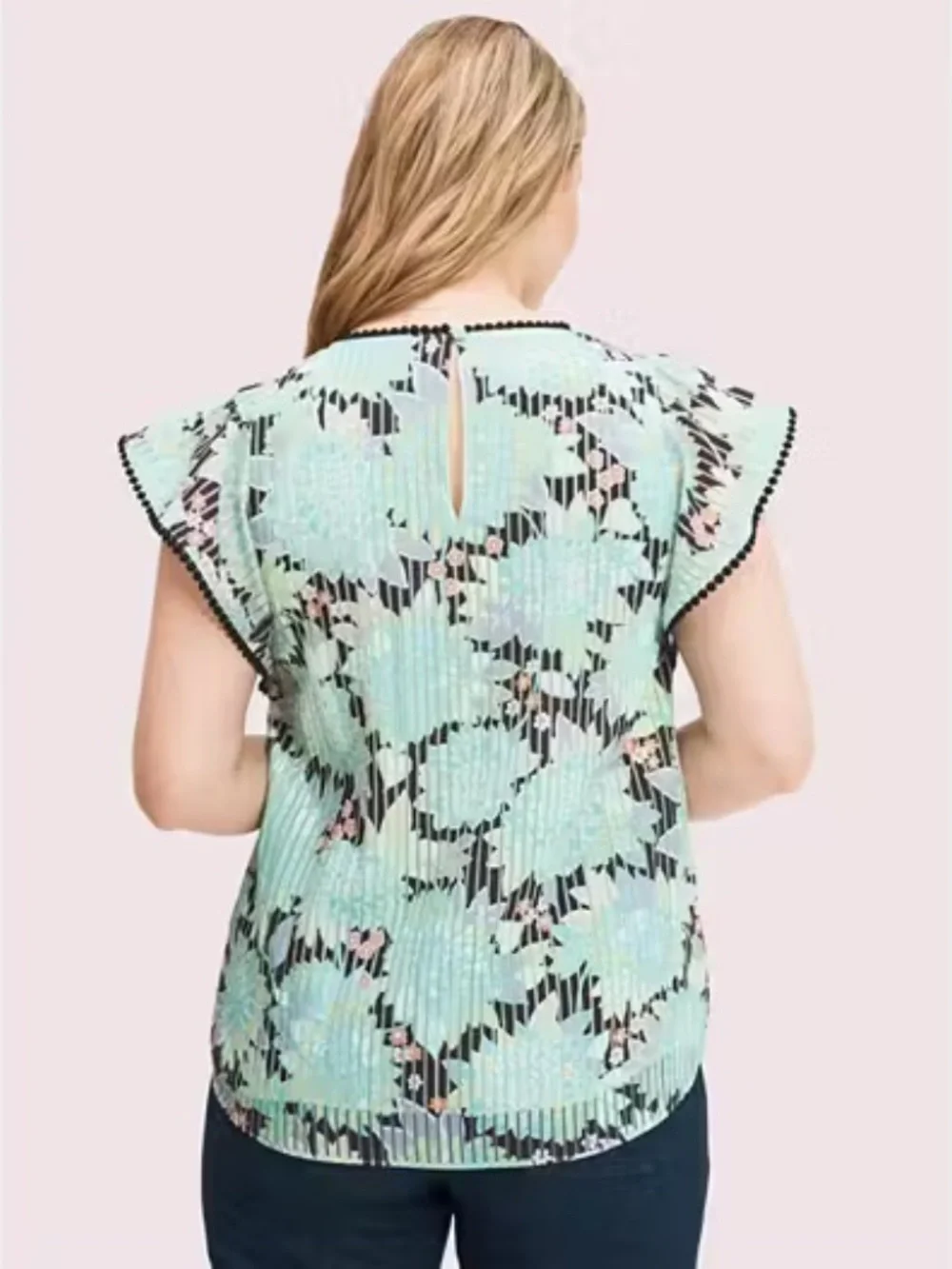 Kate Spade Dahlia Bloom Burnout Top - size S